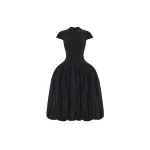 Rasario Crystal-embellished mesh midi dress with a voluminous skirt in Black
