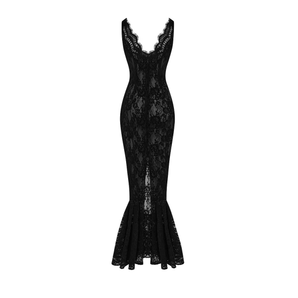 Rasario Lace maxi dress in Black, view 4