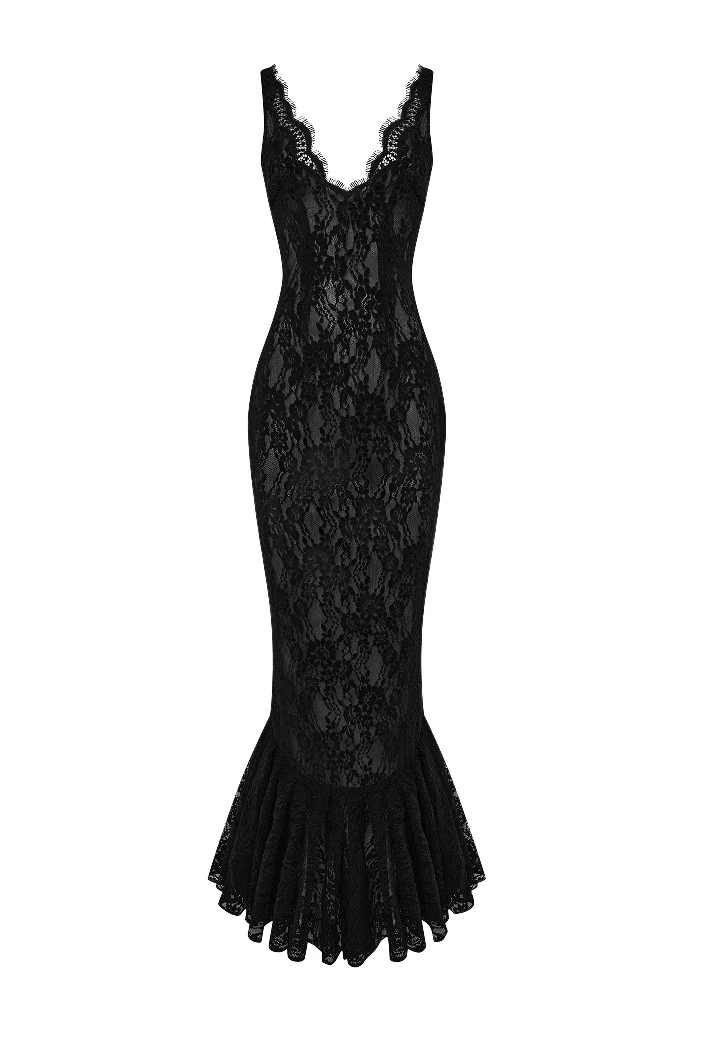 Rasario Lace maxi dress in Black