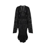 Rasario Lace midi dress in Black