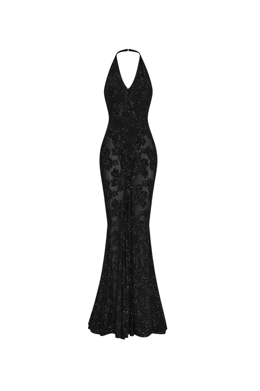 Rasario-Black-Maxi-dress-with-sequin-chiffon-inserts-in-Black-at-Coveti79157_nobg Rasario Maxi dress with sequin chiffon inserts in Black