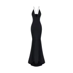 Rasario-Black-Satin-maxi-dress-in-Black-at-Coveti94565_nobg Rasario Satin maxi dress in Black