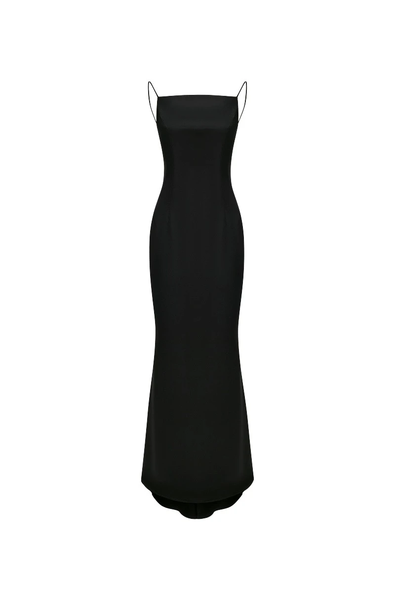 Rasario-Black-Satin-maxi-dress-with-an-open-back-in-Black-at-Coveti11755_nobg Rasario Satin maxi dress with an open back in Black
