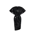 Rasario Sequin midi dress in Black