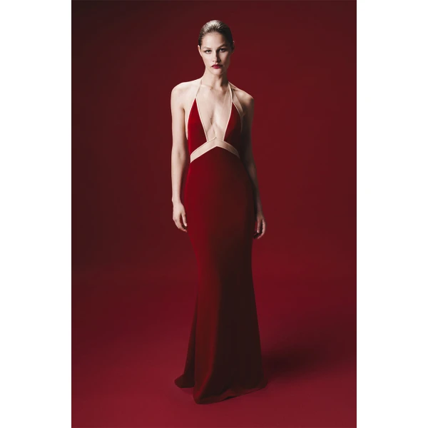 Rasario Velvet maxi dress in Black, view 2