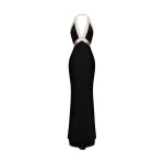 Rasario Velvet maxi dress in Black