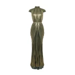 Rasario-Green-Draped-chiffon-maxi-dress-in-Olive-at-Coveti64870_nobg Rasario Draped chiffon maxi dress in Olive