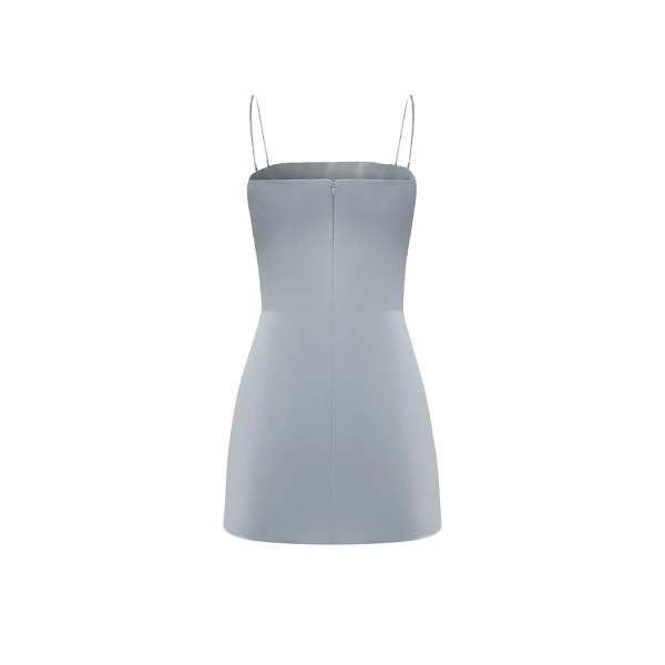 Rasario Satin mini dress in Grey, view 3