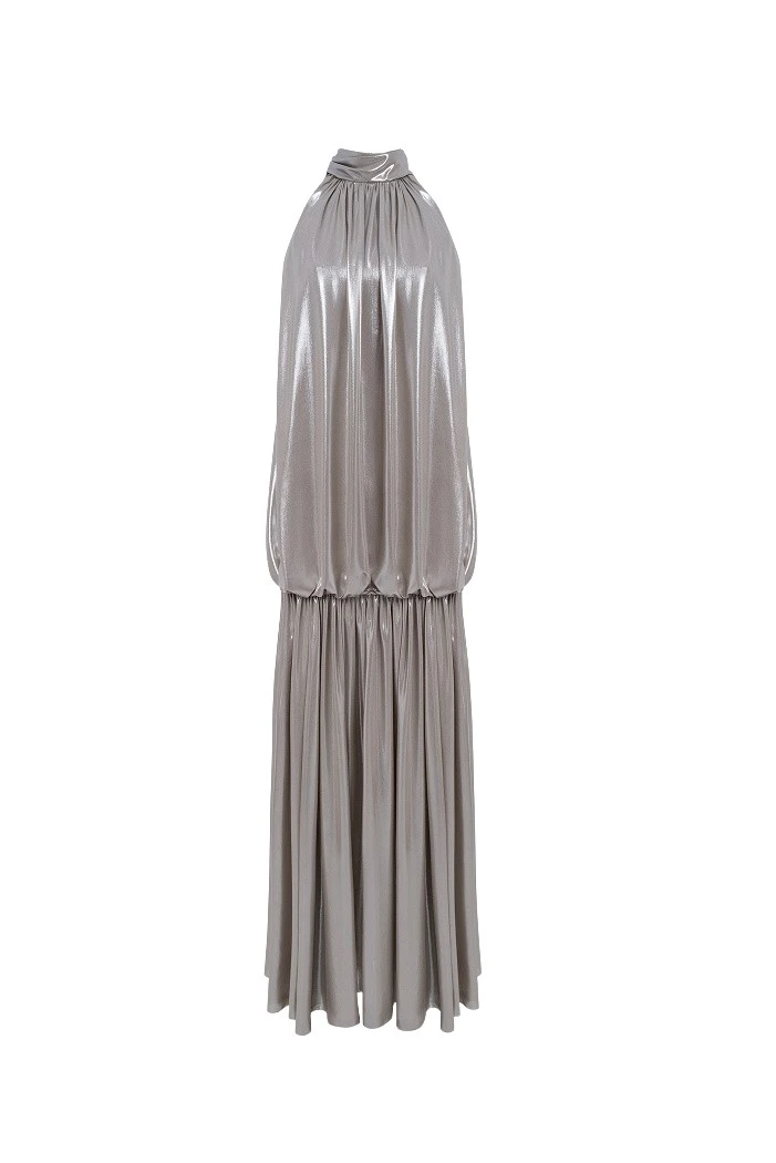 Rasario-Metallic-Chiffon-maxi-dress-with-an-open-back-in-Silver-at-Coveti18212_nobg Rasario Chiffon maxi dress with an open back in Silver