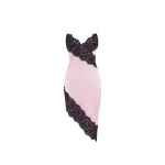 Rasario-Multicolour-Asymmetric-satin-and-lace-mini-dress-in-Light-pink-and-Black-at-Coveti44589_nobg Rasario Asymmetric satin and lace mini dress in Light pink and Black