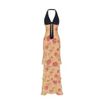 Rasario-Multicolour-Chiffon-and-velvet-maxi-dress-with-a-bow-in-Yellow-and-Black-at-Coveti98732_nobg Rasario Chiffon and velvet maxi dress with a bow in Yellow and Black