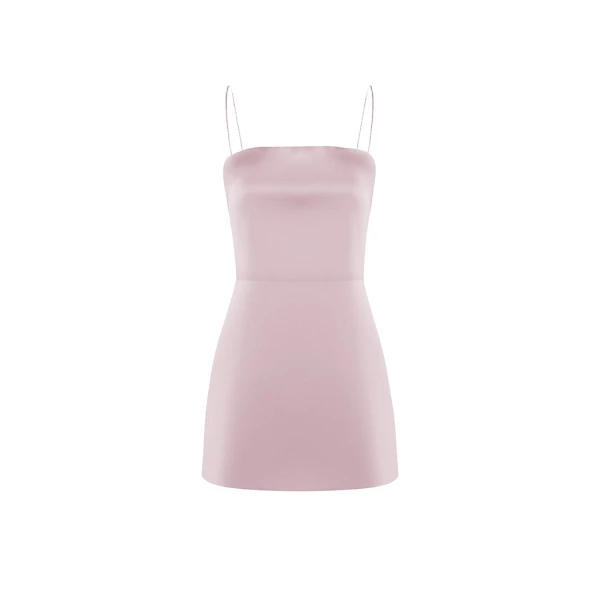 Rasario Satin mini dress in Light pink