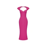 Rasario Viscose crepe midi dress in Pink