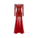 Rasario-Red-Сorset-lace-gown-with-a-draped-skirt-in-Red-at-Coveti61517_nobg Rasario Сorset lace gown with a draped skirt in Red