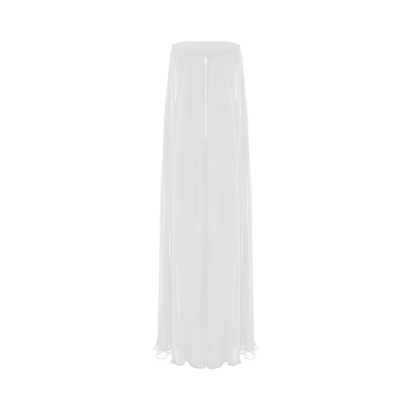 Rasario Crepe and silk chiffon corset gown in White, view 3