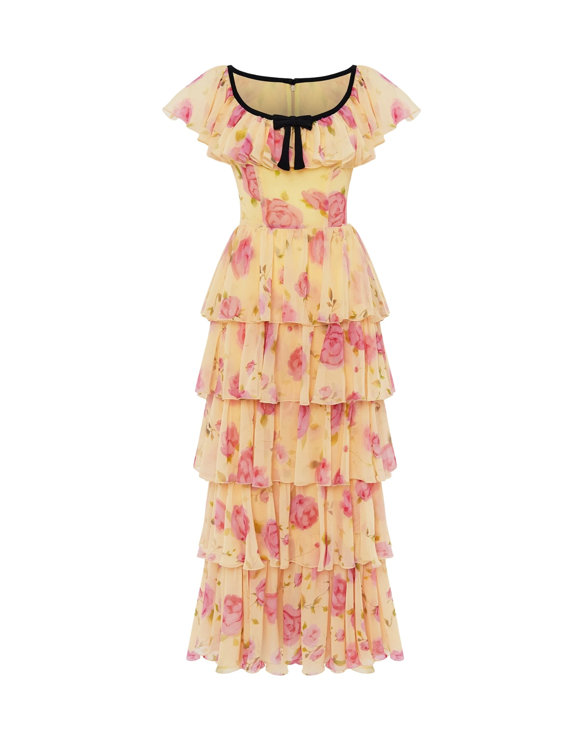 Rasario-Yellow-Printed-chiffon-maxi-dress-in-Yellow-at-Coveti47930_nobg Rasario Printed chiffon maxi dress in Yellow