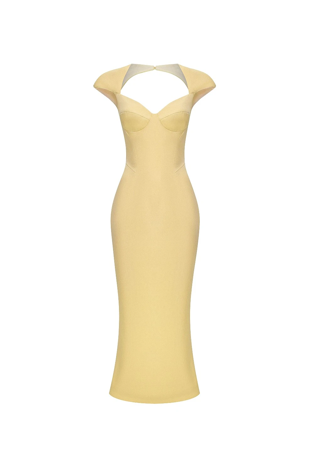 Rasario-Yellow-Viscose-crepe-midi-dress-in-Yellow-at-Coveti83266_nobg Rasario Viscose crepe midi dress in Yellow