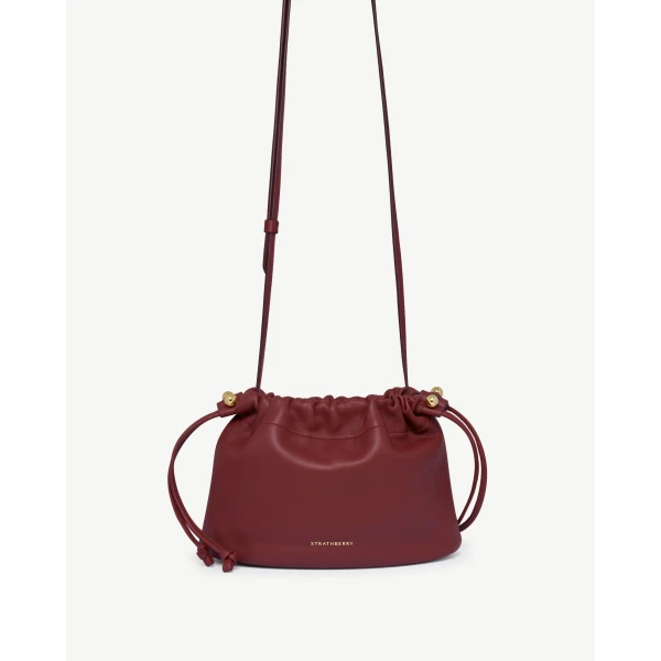 Strathberry Charlotte Drawstring in Oxblood, view 2