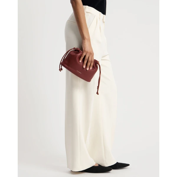 Strathberry Charlotte Drawstring in Oxblood, view 6