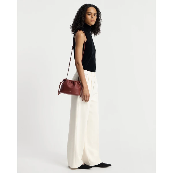 Strathberry Charlotte Drawstring in Oxblood, view 7