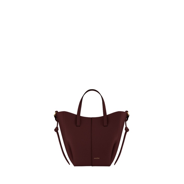 Polène Cyme Tote Nano in Black Cherry Cyme Tote Nano in Black Cherry - Mini Bags - Parisian Luxury Leather Bag at Luxury Shoes 