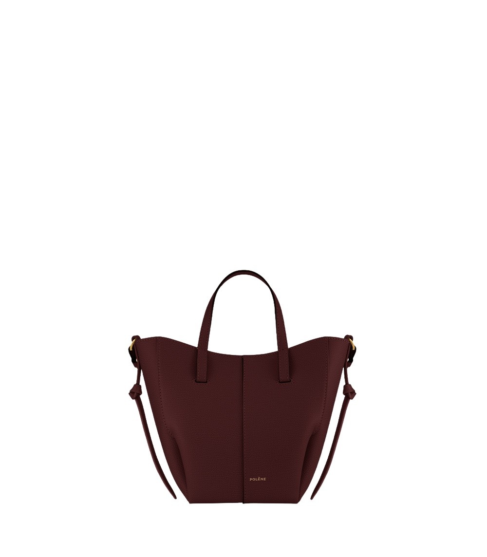 Polène Cyme Tote Nano in Black Cherry Cyme Tote Nano in Black Cherry - Mini Bags - Parisian Luxury Leather Bag at Luxury Shoes 