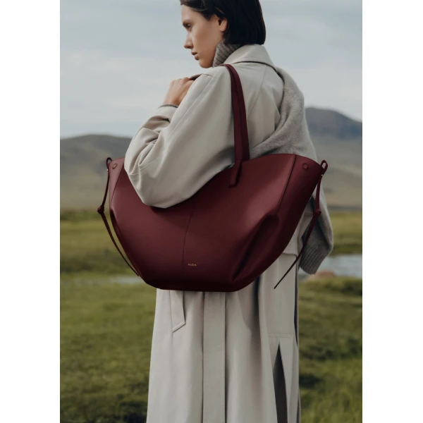 Polene Cyme in Black Cherry Bag, view 2