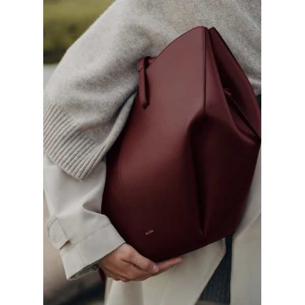 Polene Cyme in Black Cherry Bag, view 4