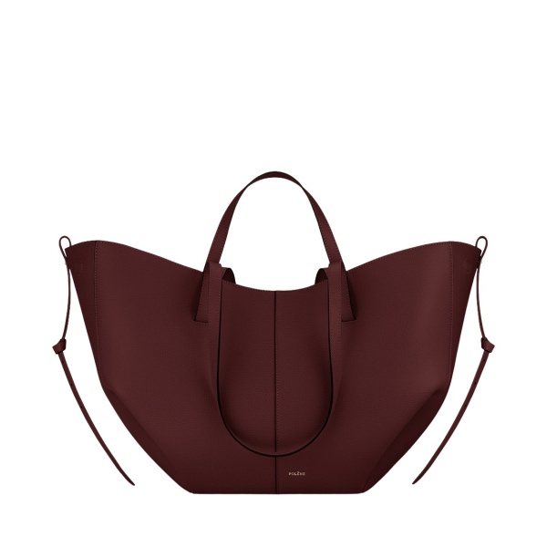 Polène Cyme in Black Cherry Cyme in Black Cherry - Totes & Top-Handle Bags - Parisian Luxury Leather Bag at Luxury Shoes 