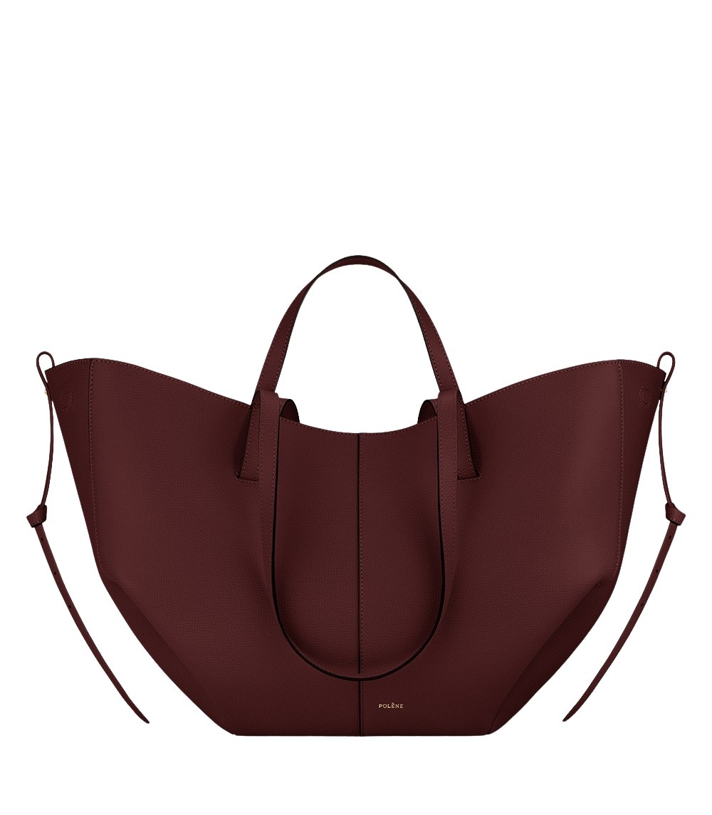 Polène Cyme in Black Cherry Cyme in Black Cherry - Totes & Top-Handle Bags - Parisian Luxury Leather Bag at Luxury Shoes 
