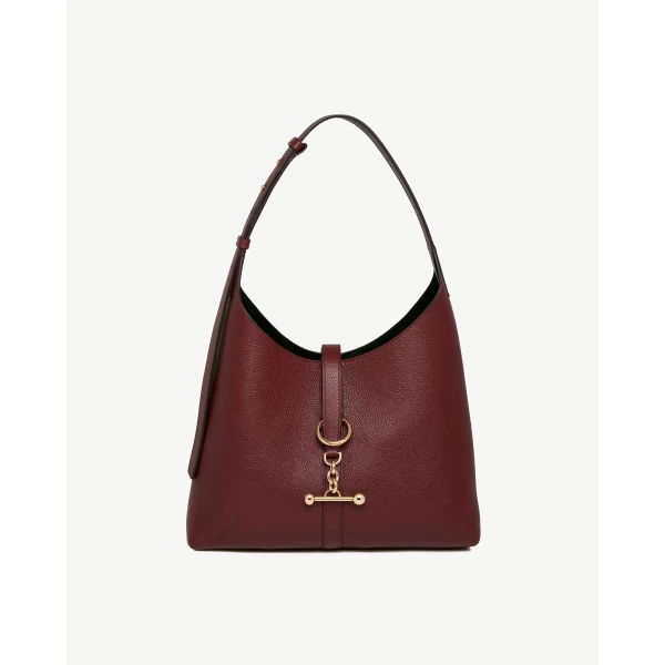Strathberry Kite Hobo in Oxblood, view 2