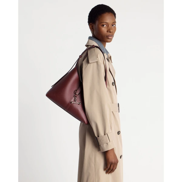 Strathberry Kite Hobo in Oxblood, view 9