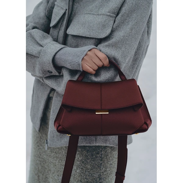 Polene Mokki Mini in Black Cherry Bag, view 3