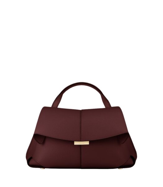Polène Mokki Mini in Black Cherry Mokki Mini in Black Cherry - Mini Bags - Parisian Luxury Leather Bag at Luxury Shoes 