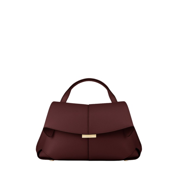 Polène Mokki Mini in Black Cherry Mokki Mini in Black Cherry - Mini Bags - Parisian Luxury Leather Bag at Luxury Shoes 