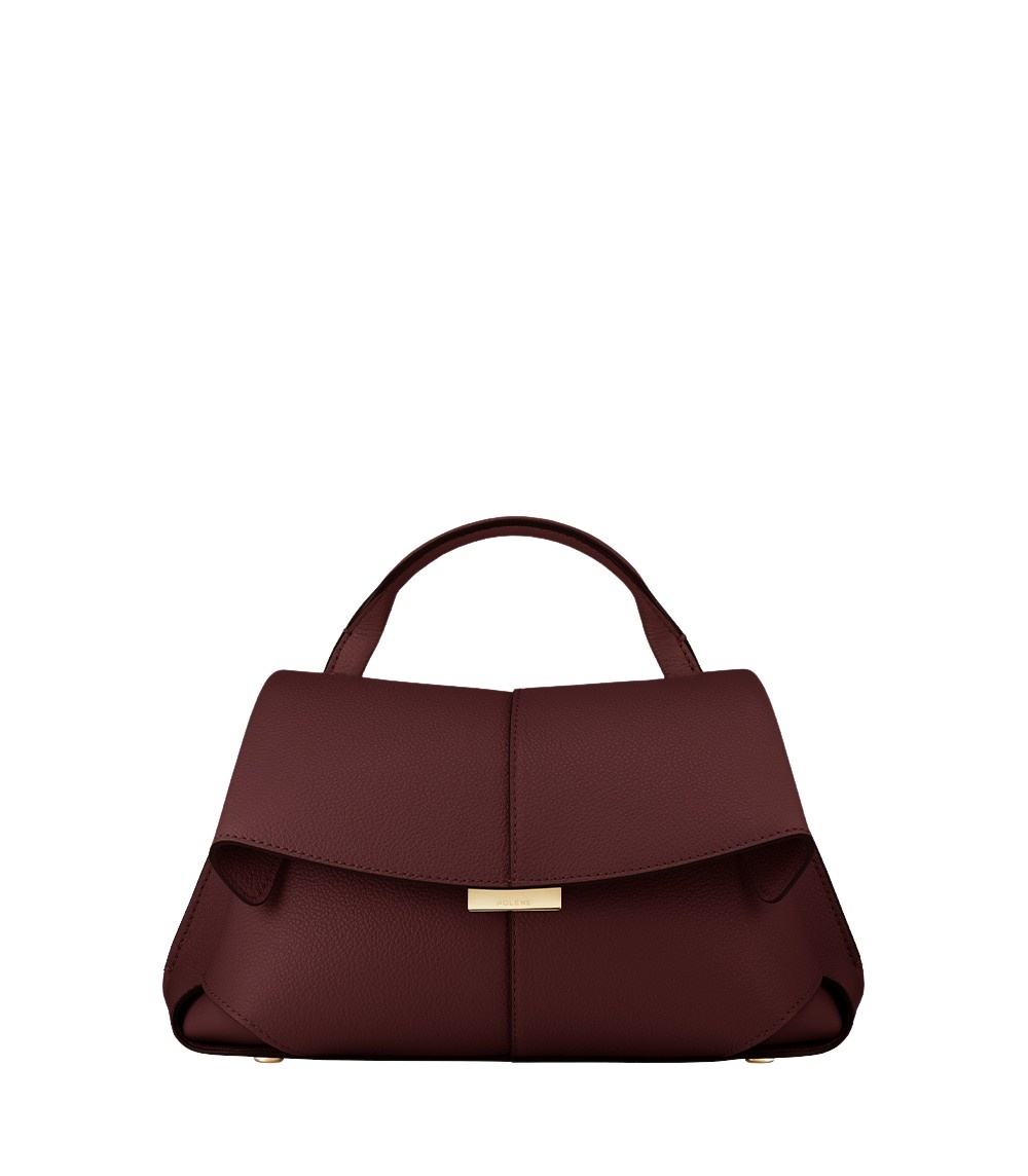 Polène Mokki Mini in Black Cherry Mokki Mini in Black Cherry - Mini Bags - Parisian Luxury Leather Bag at Luxury Shoes 