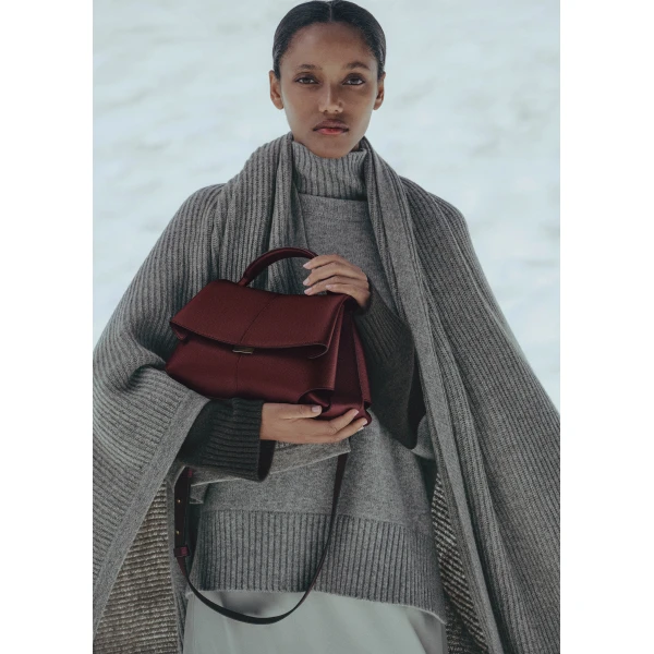 Polene Mokki in Black Cherry Bag, view 2