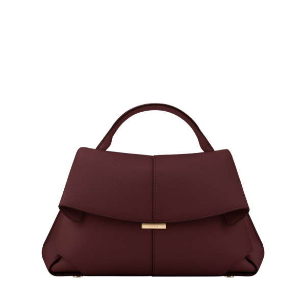 Polène Mokki in Black Cherry Mokki in Black Cherry - Shoulder & Crossbody Bags - Parisian Luxury Leather Bag at Luxury Shoes 