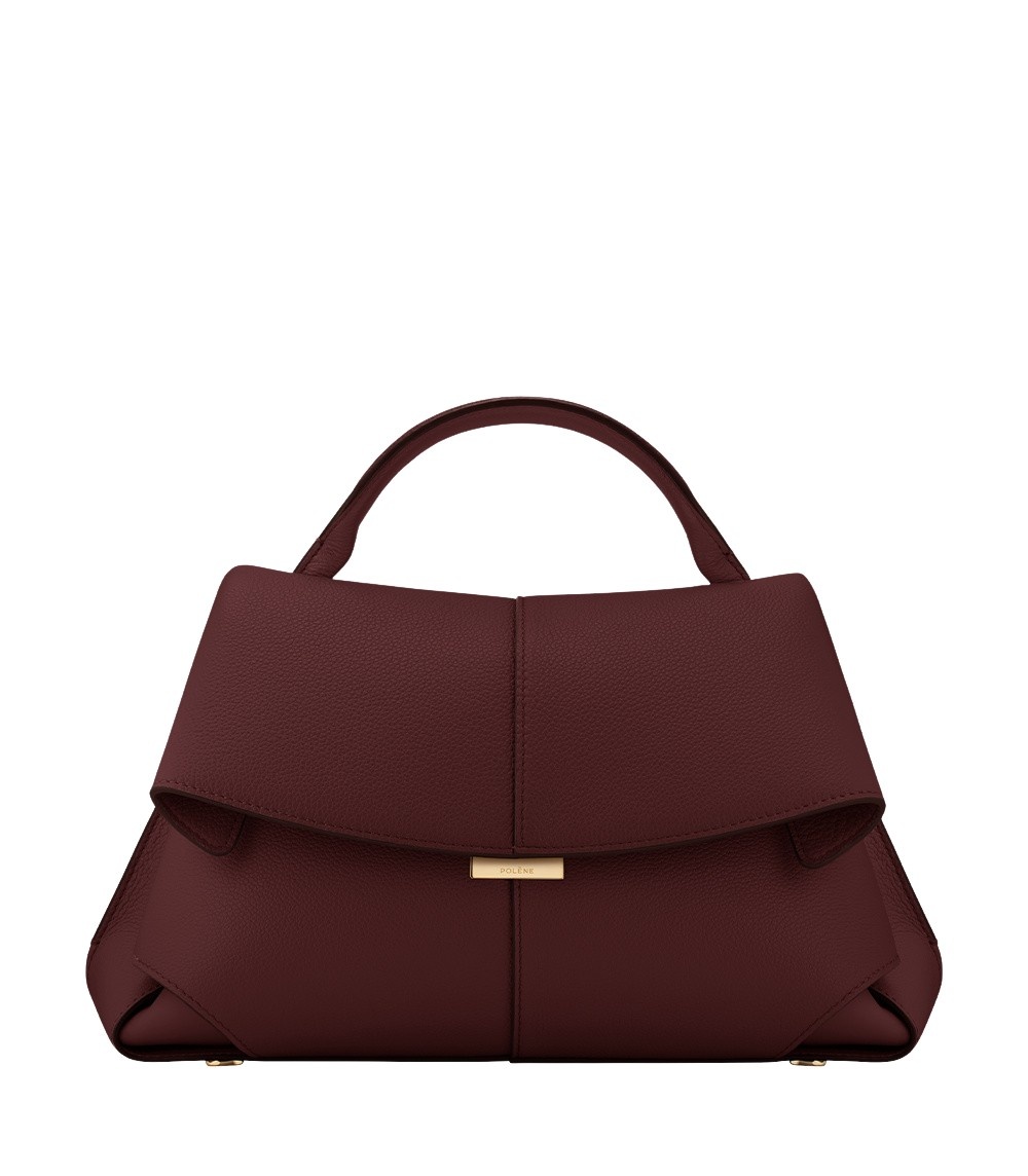 Polène Mokki in Black Cherry Mokki in Black Cherry - Shoulder & Crossbody Bags - Parisian Luxury Leather Bag at Luxury Shoes 