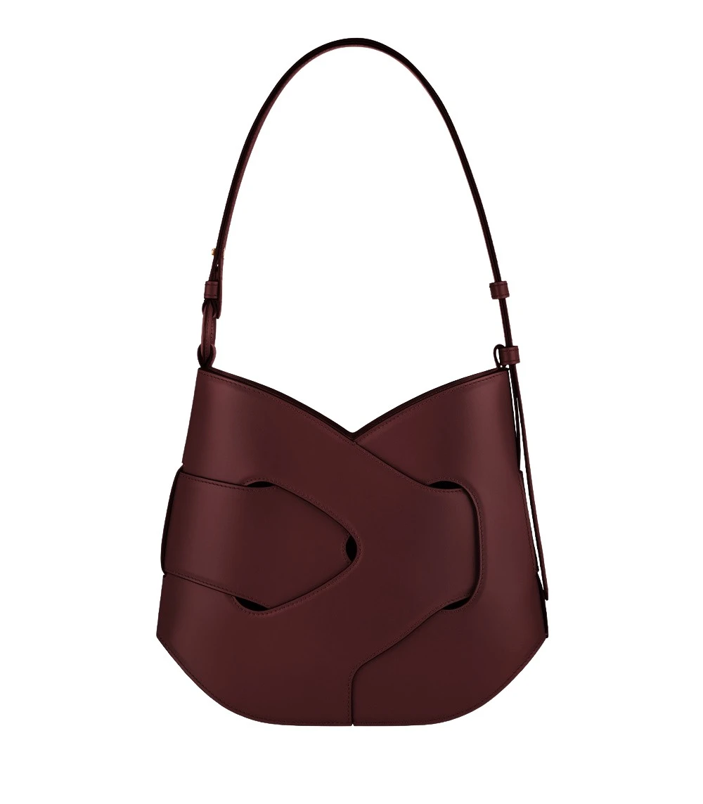 Polene Nodde Hobo in Black Cherry Bag
