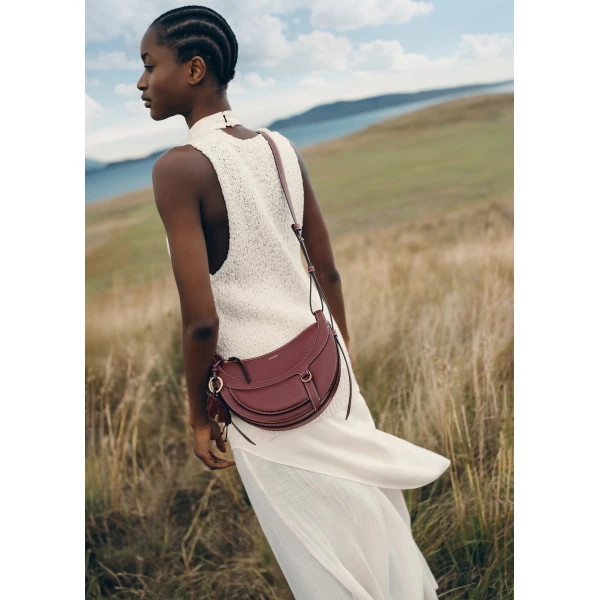 Polene Numéro Dix Galop in Black Cherry Bag, view 3