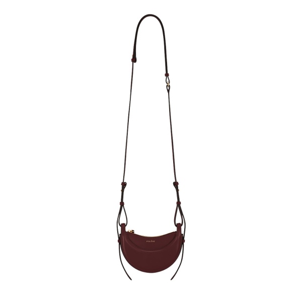 Polène Numéro Dix Micro in Black Cherry Numéro Dix Micro in Black Cherry - Mini Bags - Parisian Luxury Leather Bag at Luxury Shoes 