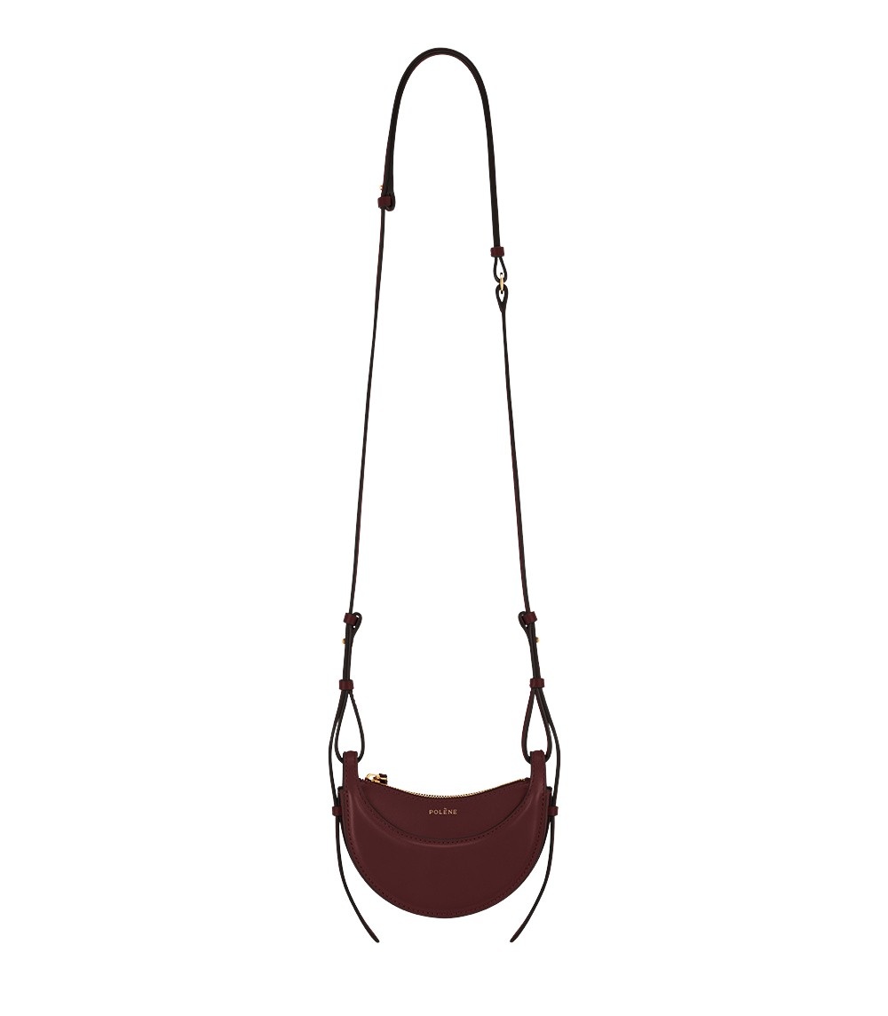 Polène Numéro Dix Micro in Black Cherry Numéro Dix Micro in Black Cherry - Mini Bags - Parisian Luxury Leather Bag at Luxury Shoes 