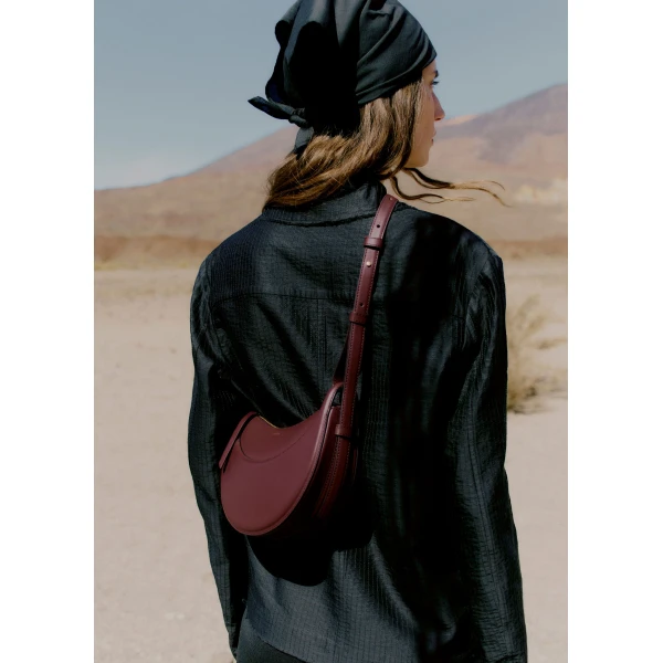 Polene Numéro Dix in Black Cherry Bag, view 4