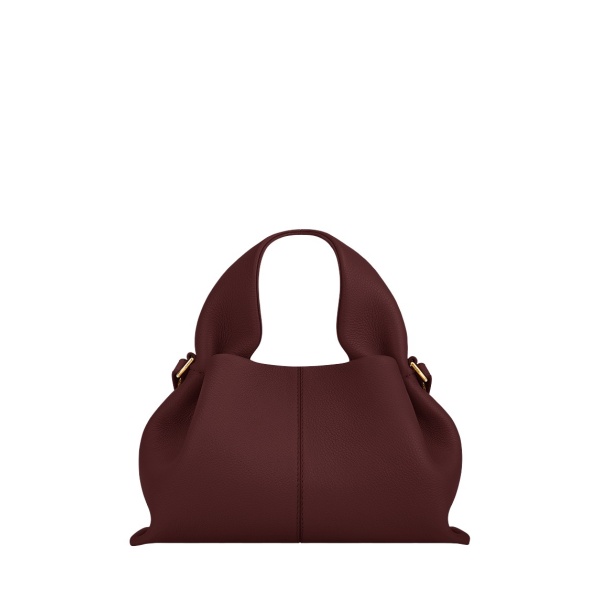 Polène Numéro Neuf Mini in Black Cherry Numéro Neuf Mini in Black Cherry - Mini Bags - Parisian Luxury Leather Bag at Luxury Shoes 