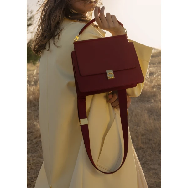 Polene Numéro Sept in Burgundy Bag, view 2