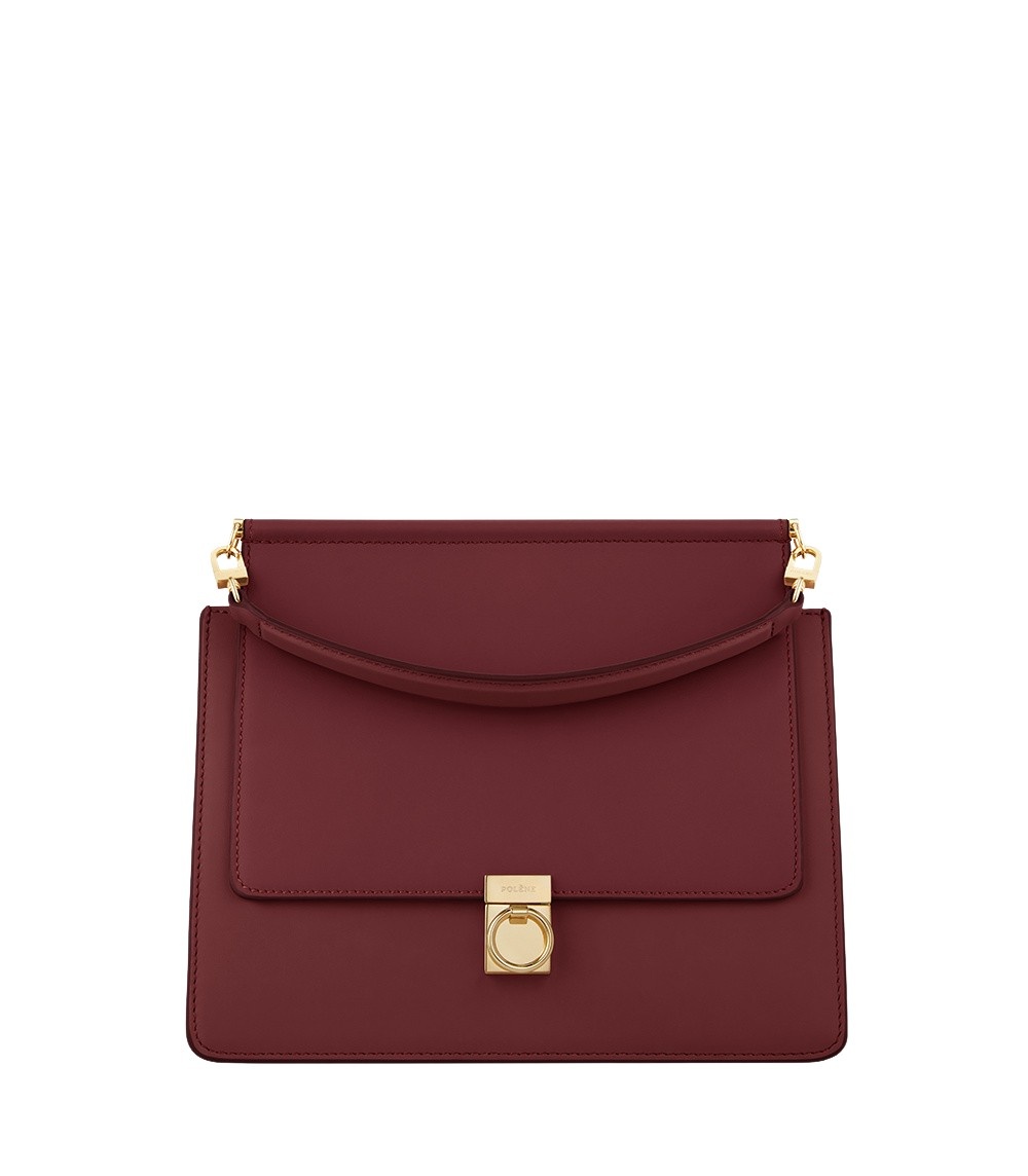 Polène Numéro Sept in Burgundy Numéro Sept in Burgundy - Totes & Top-Handle Bags - Parisian Luxury Leather Bag at Luxury Shoes 