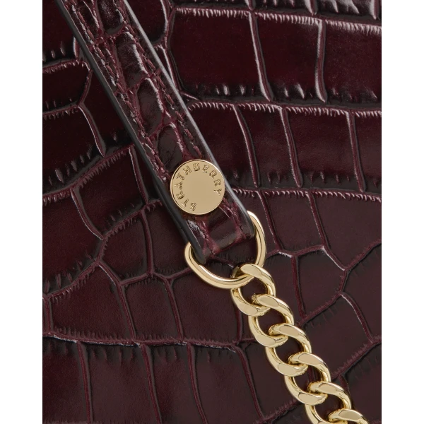Strathberry Stylist in Croc-embossed Leather Burgundy, view 6