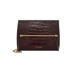 Strathberry Stylist in Croc-embossed Leather Burgundy