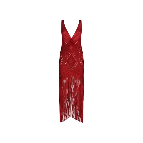 The Attico Red midi dress